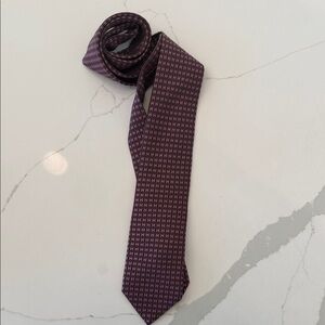 Hermes Purple and Pink Geometric Men's Tie